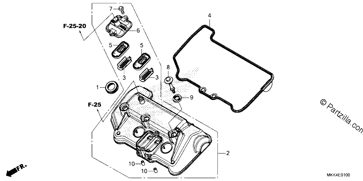Diagrama de CYLINDER HEAD COVER