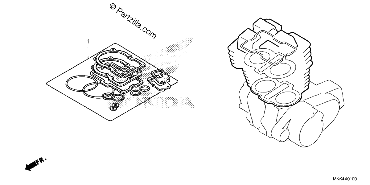 Diagrama de GASKET KIT A