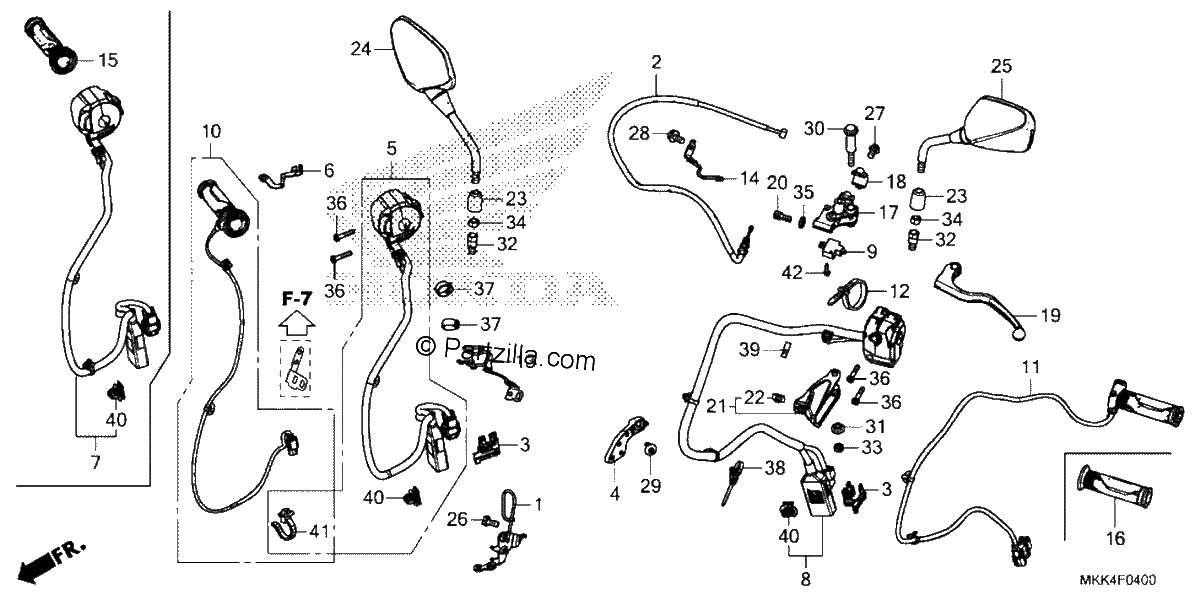 Diagrama de HANDLE LEVER SWITCH CABLE