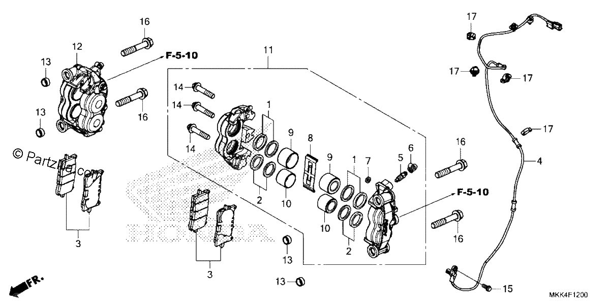 Diagrama de FRONT BRAKE CALIPER