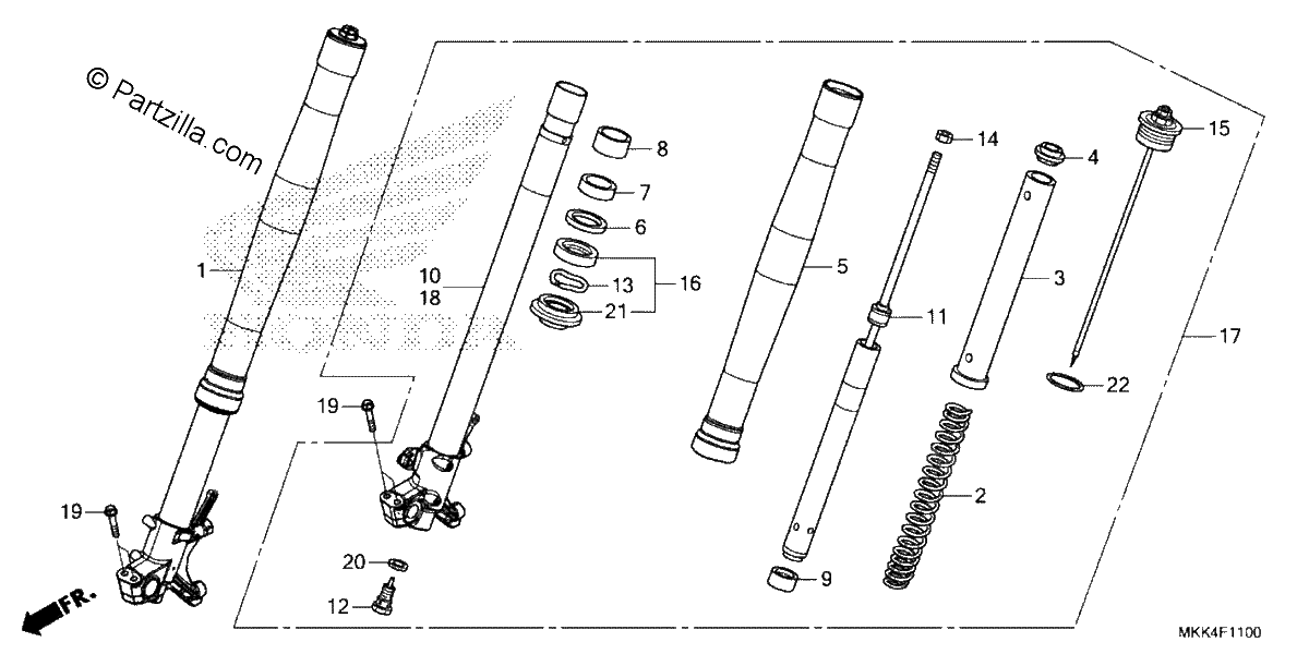 Diagrama de FRONT FORK