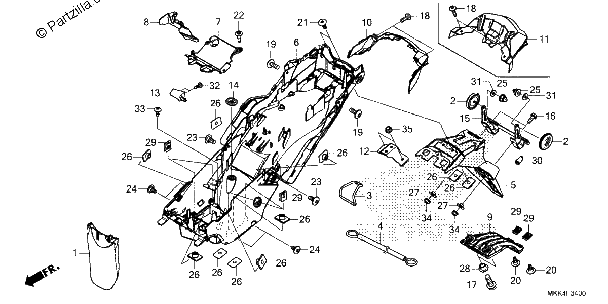 Diagrama de REAR FENDER