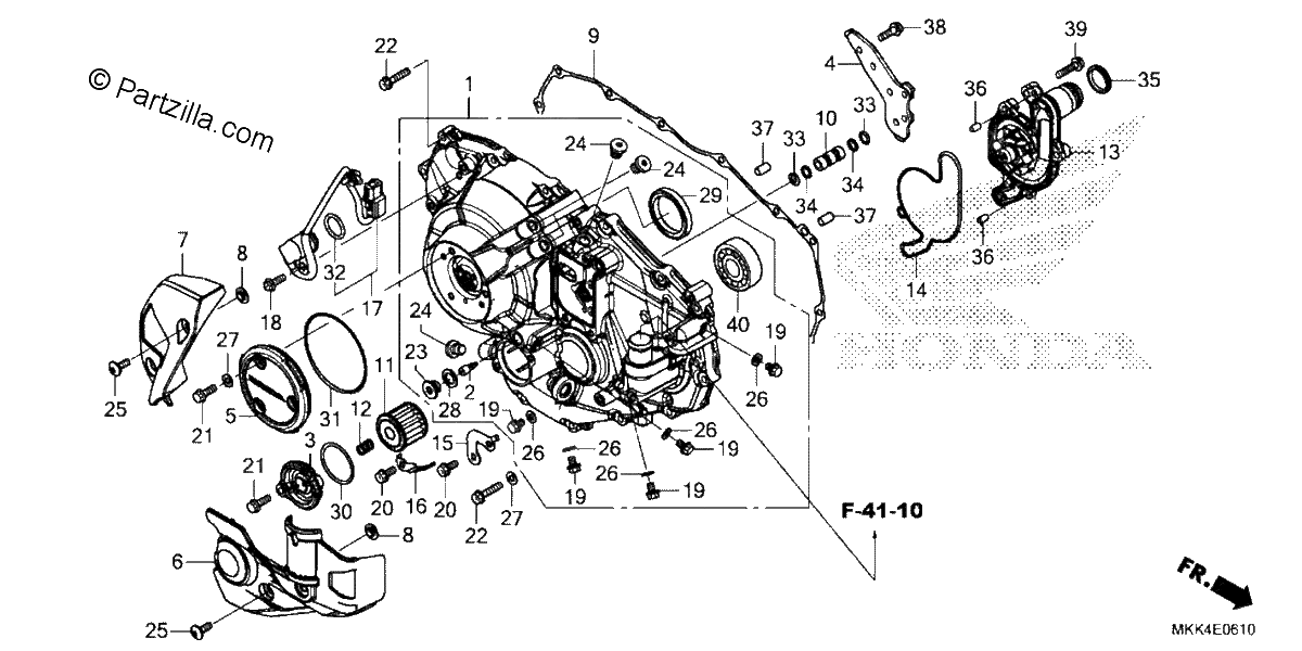 Diagrama de RIGHT CRANKCASE COVER 2