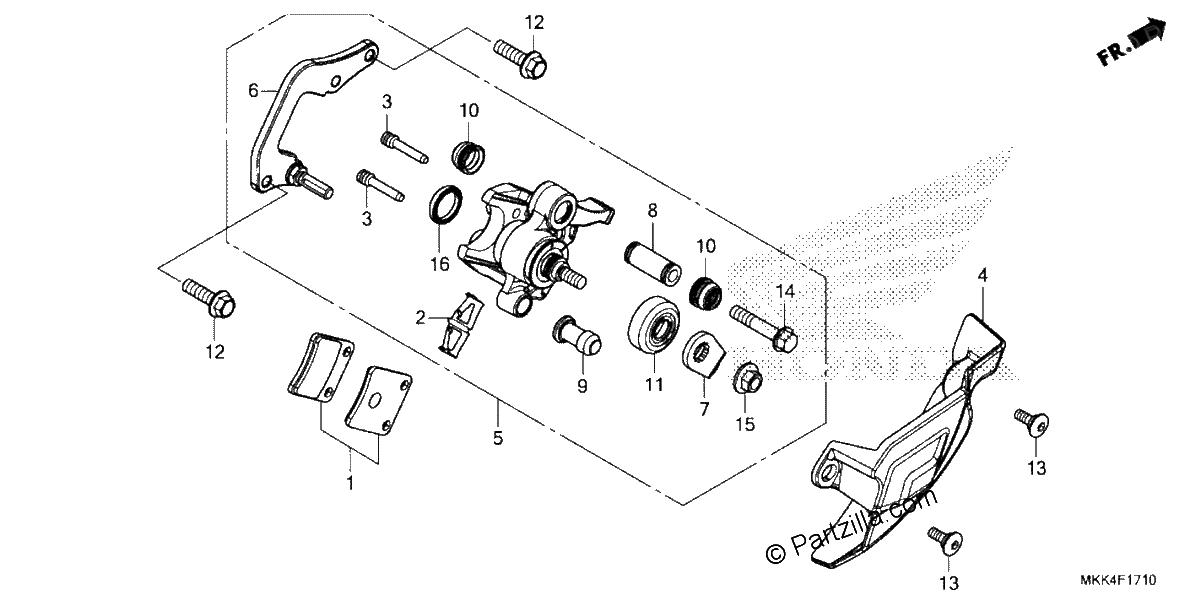 Diagrama de PARKING BRAKE CALIPER