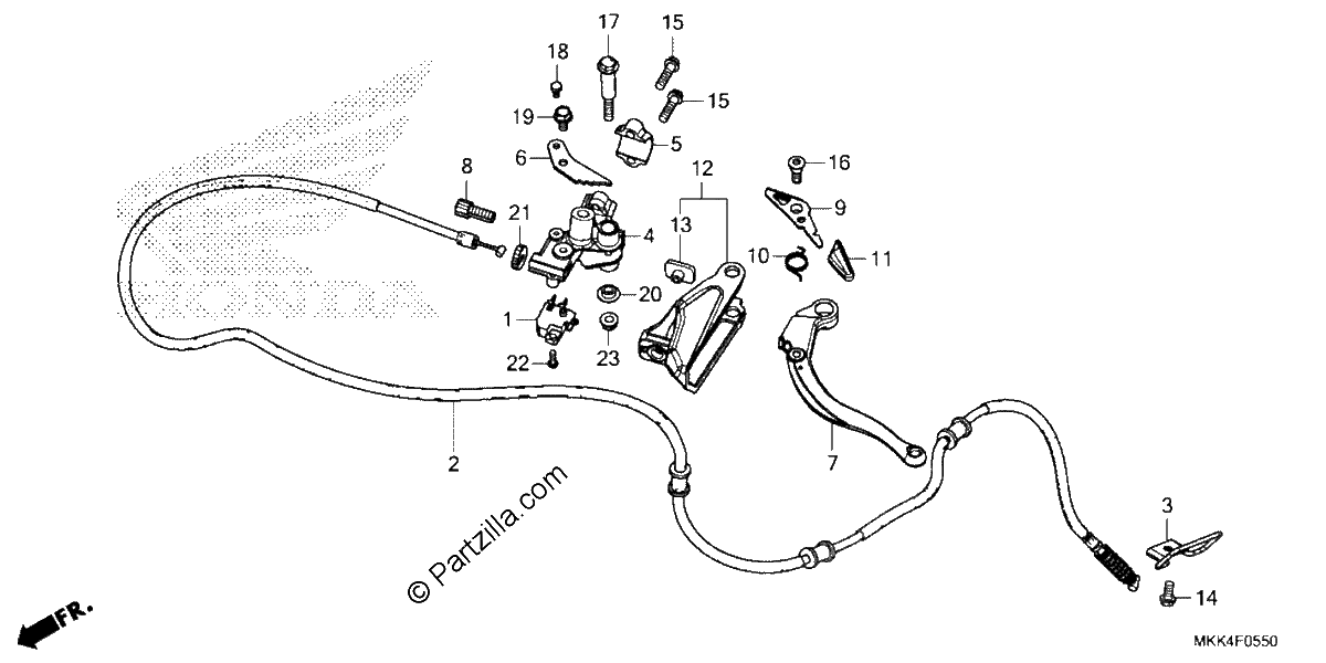 Diagrama de PARKING BRAKE LEVER