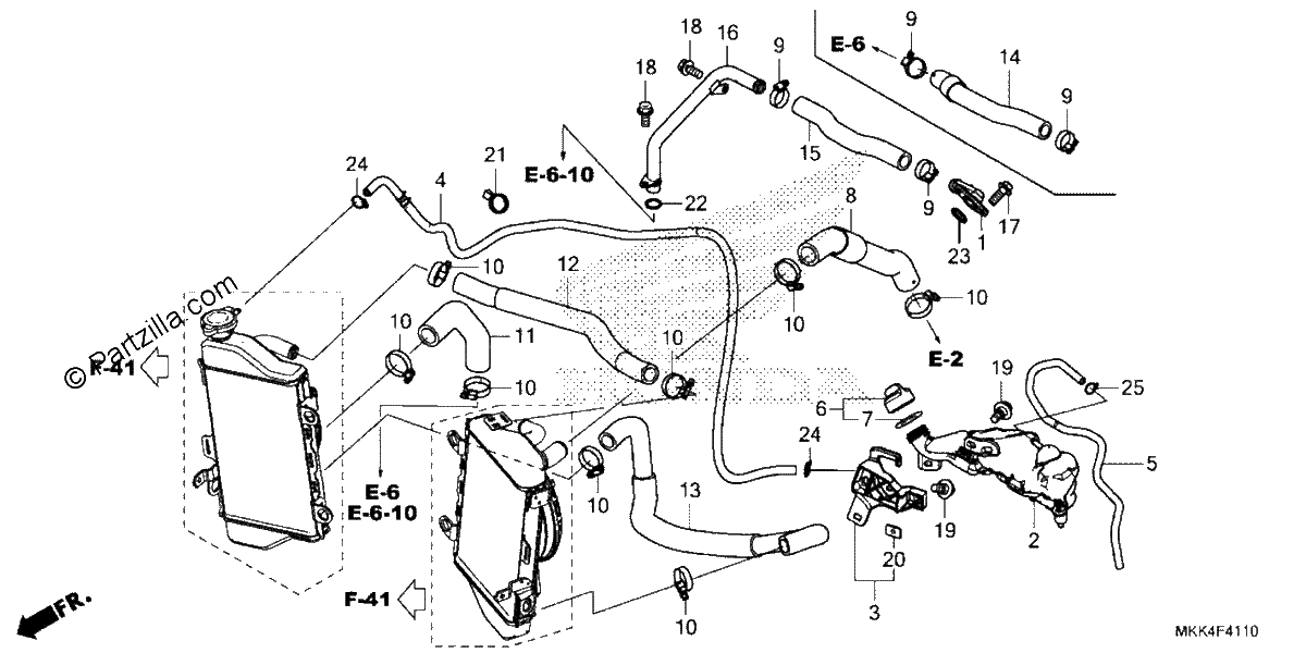 Diagrama de RADIATOR HOSE WATER PIPE