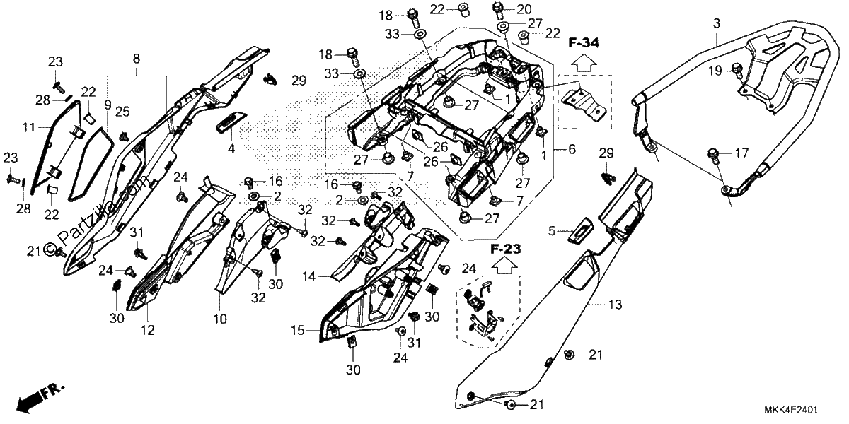 Diagrama de SIDE COVER REAR CARRIER 2