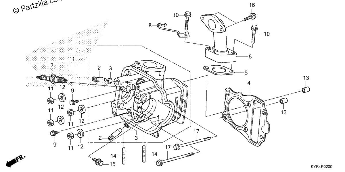 Diagrama de CYLINDER HEAD