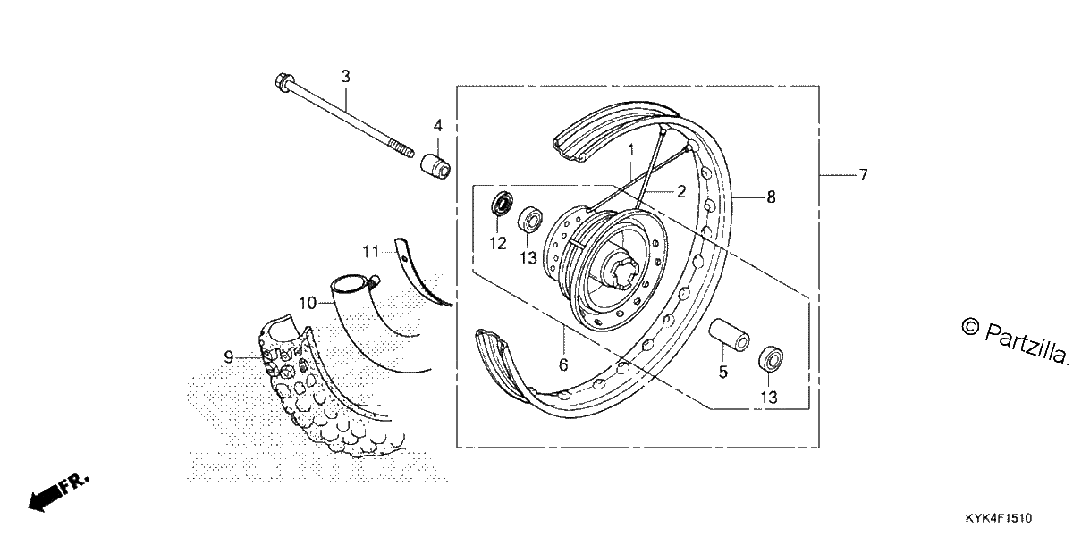 Diagrama de FRONT WHEEL