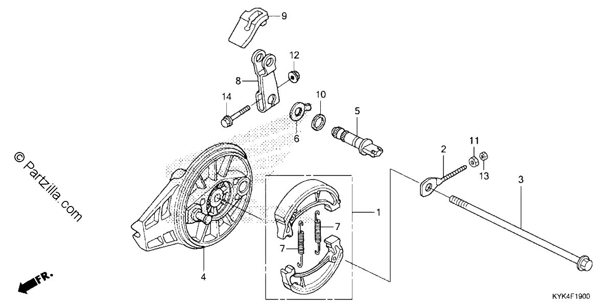 Diagrama de REAR BRAKE PANEL
