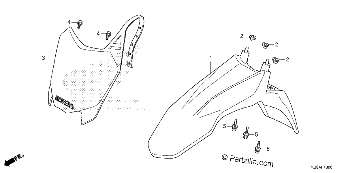 Diagrama de FRONT FENDER
