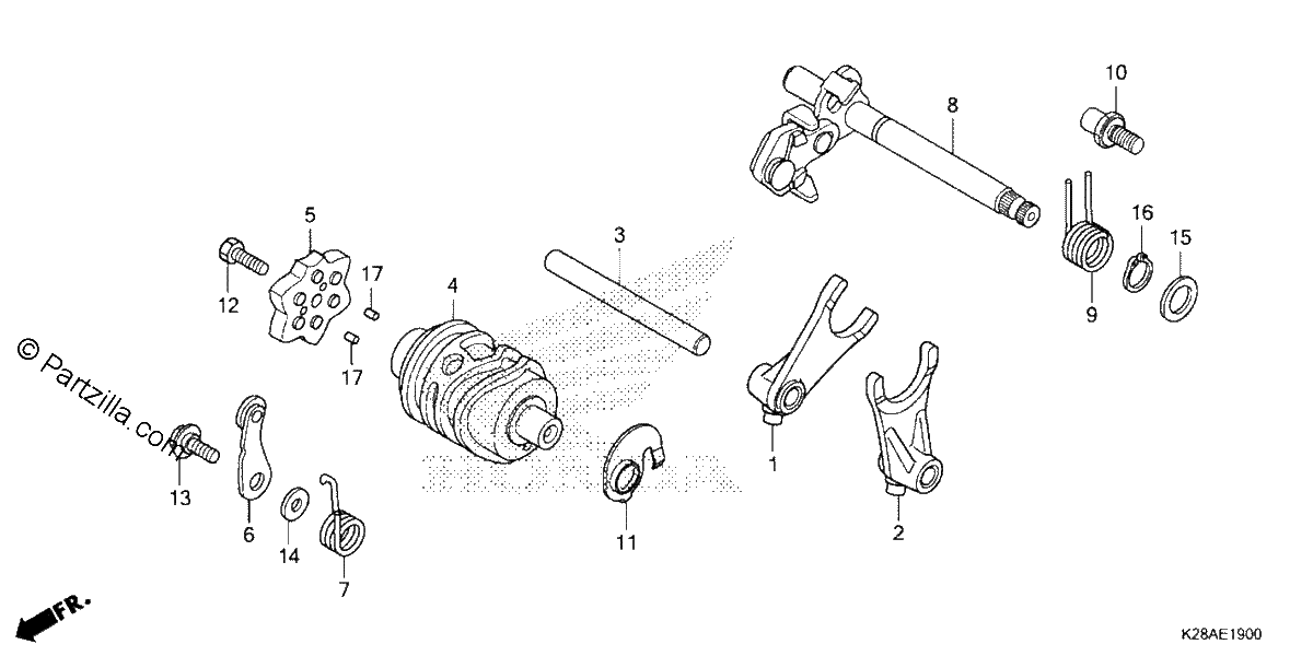 Diagrama de GEARSHIFT DRUM