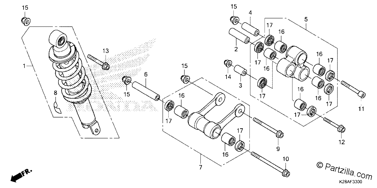 Diagrama de REAR SHOCK ABSORBER