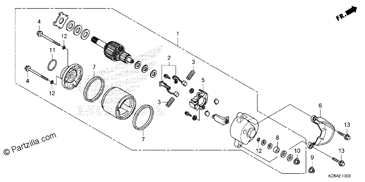 Diagrama de STARTER MOTOR