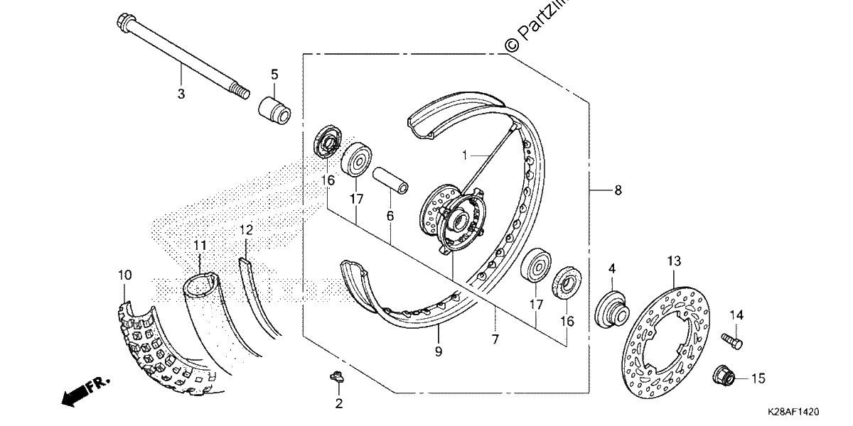 Diagrama de FRONT WHEEL