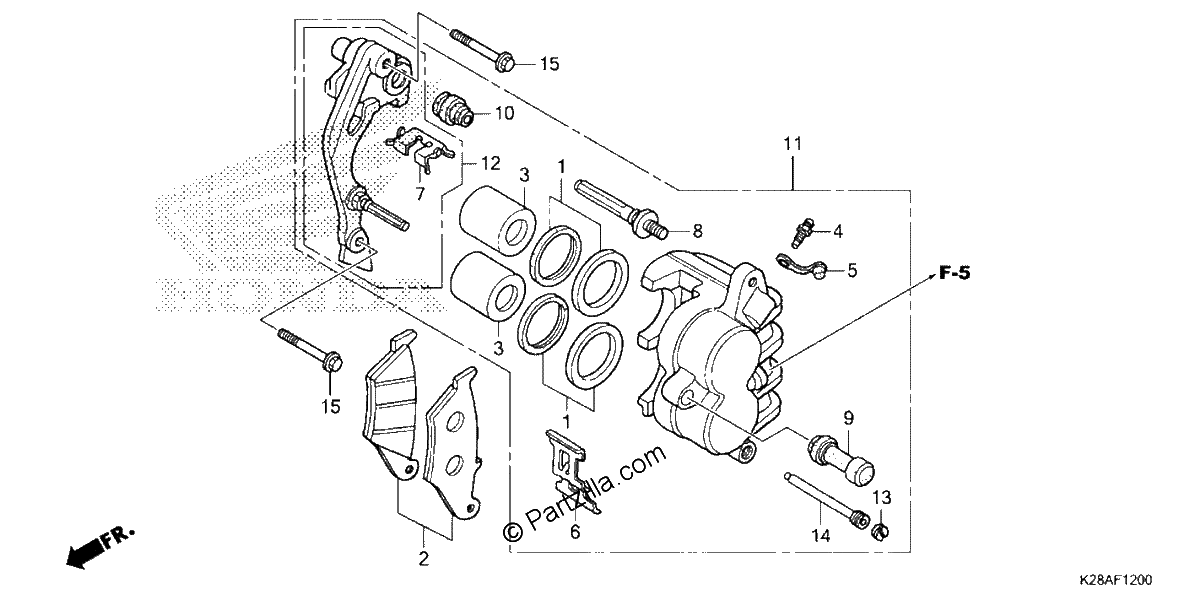 Diagrama de FRONT BRAKE CALIPER