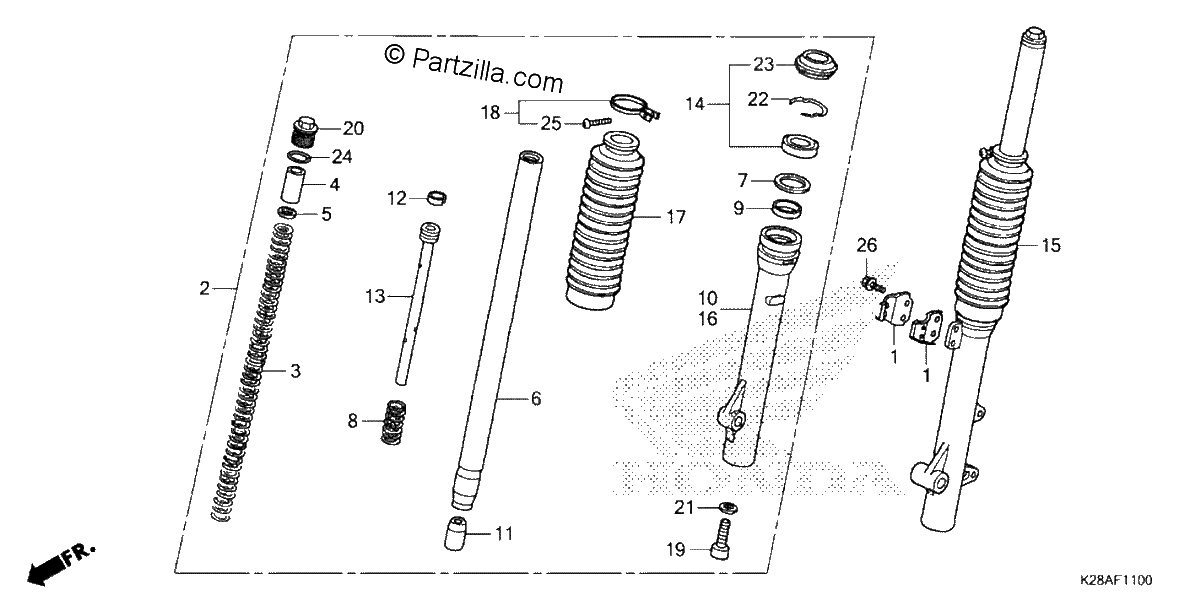 Diagrama de FRONT FORK