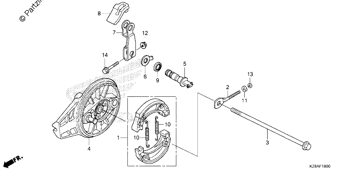 Diagrama de REAR BRAKE PANEL