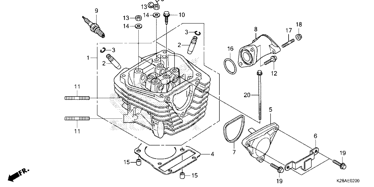 Diagrama de CYLINDER HEAD