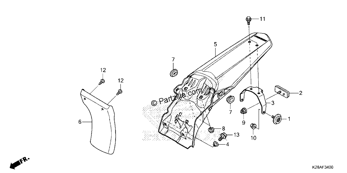 Diagrama de REAR FENDER
