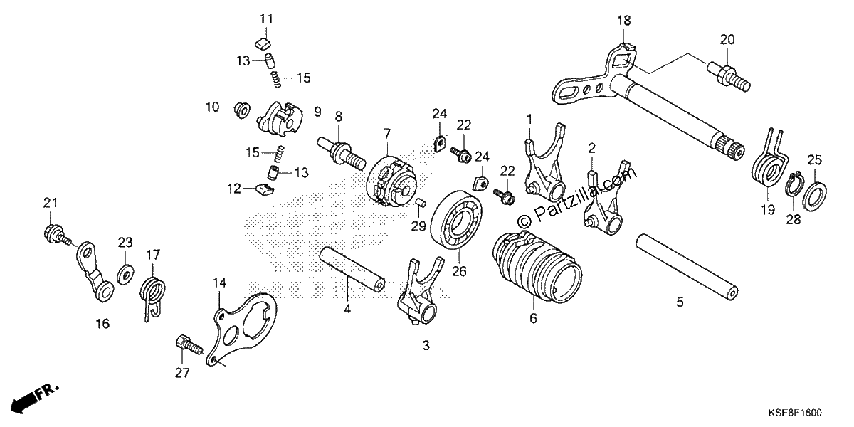 Diagrama de GEARSHIFT DRUM