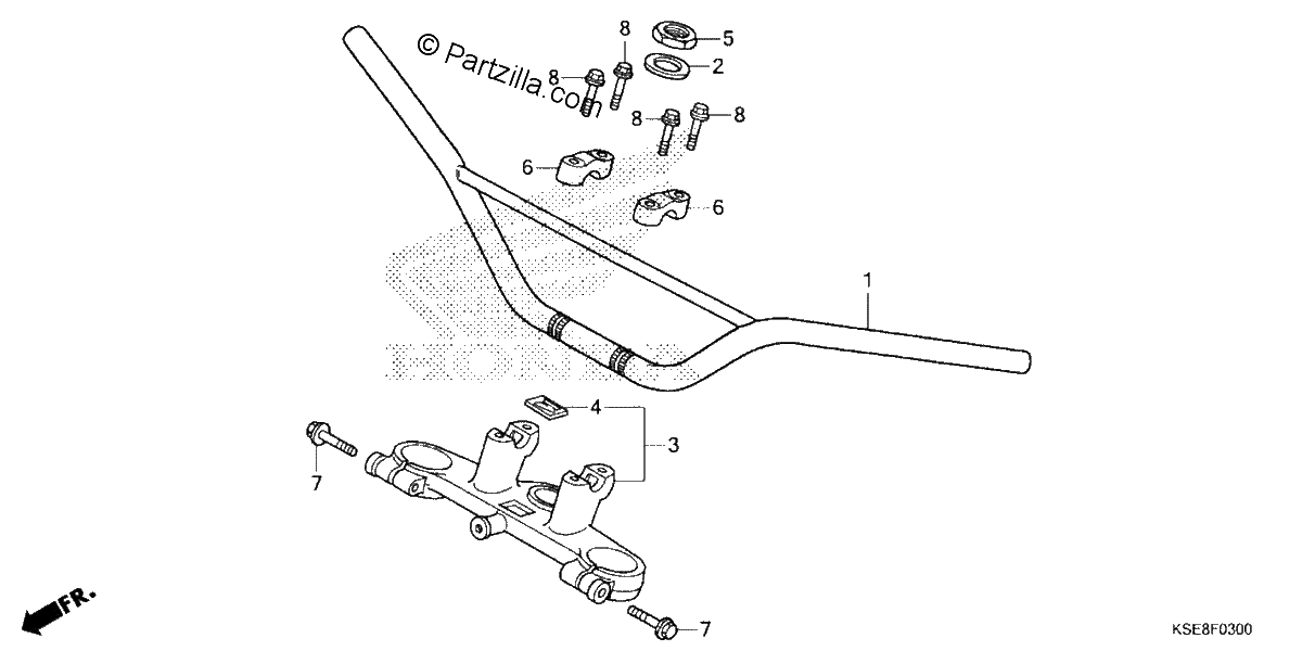 Diagrama de HANDLEBAR TOP BRIDGE