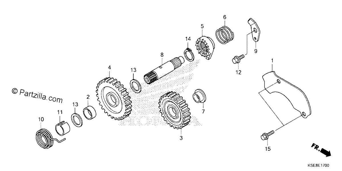 Diagrama de KICK STARTER SPINDLE