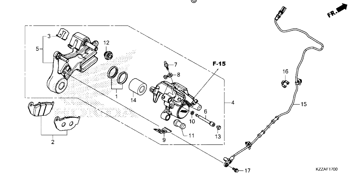 Diagrama de REAR BRAKE CALIPER