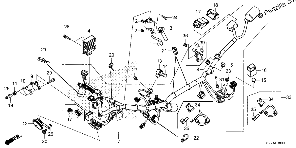 Diagrama de WIRE HARNESS 1