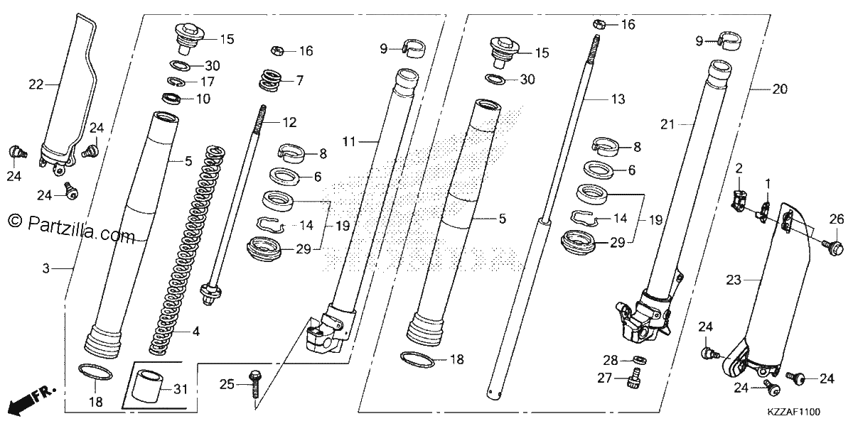 Diagrama de FRONT FORK
