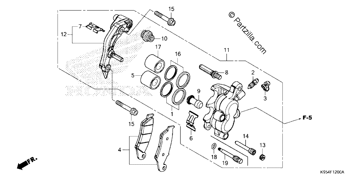 Diagrama de FRONT BRAKE CALIPER