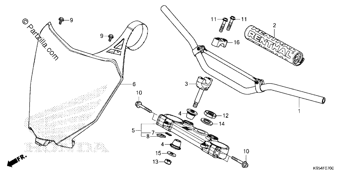 Diagrama de HANDLEBAR TOP BRIDGE 1