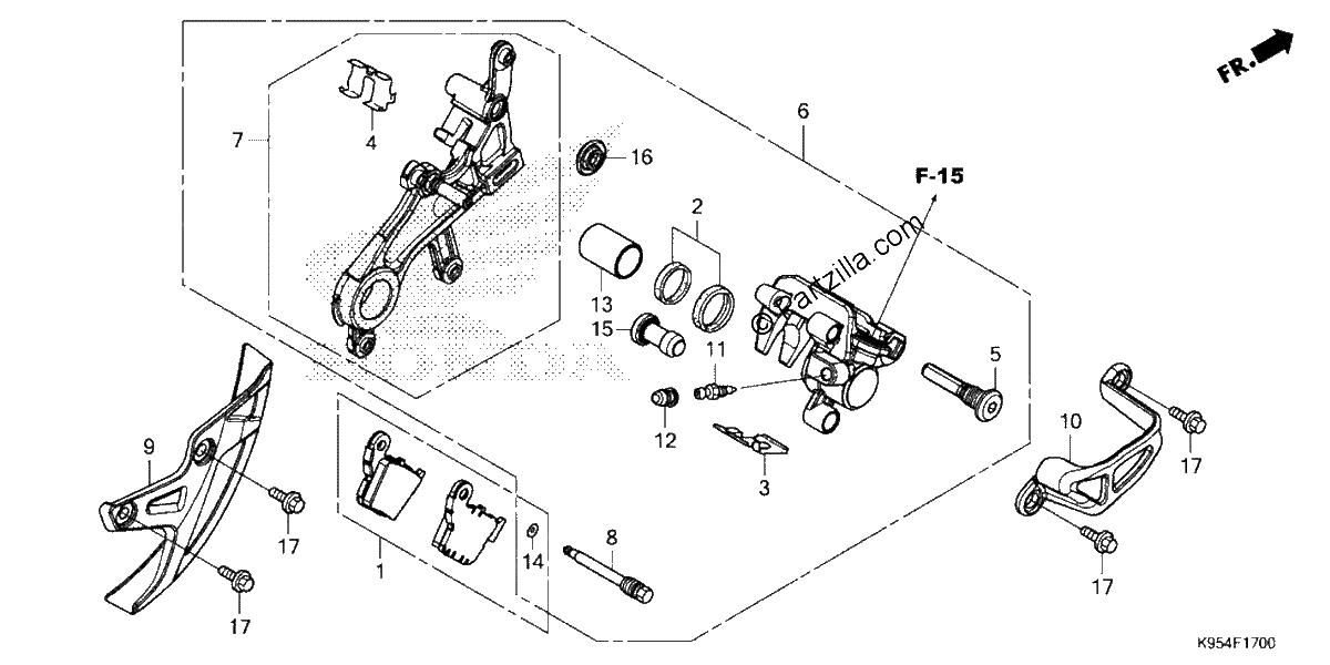 Diagrama de REAR BRAKE CALIPER