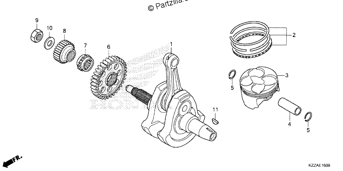 Diagrama de CRANKSHAFT PISTON