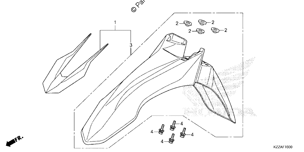 Diagrama de FRONT FENDER