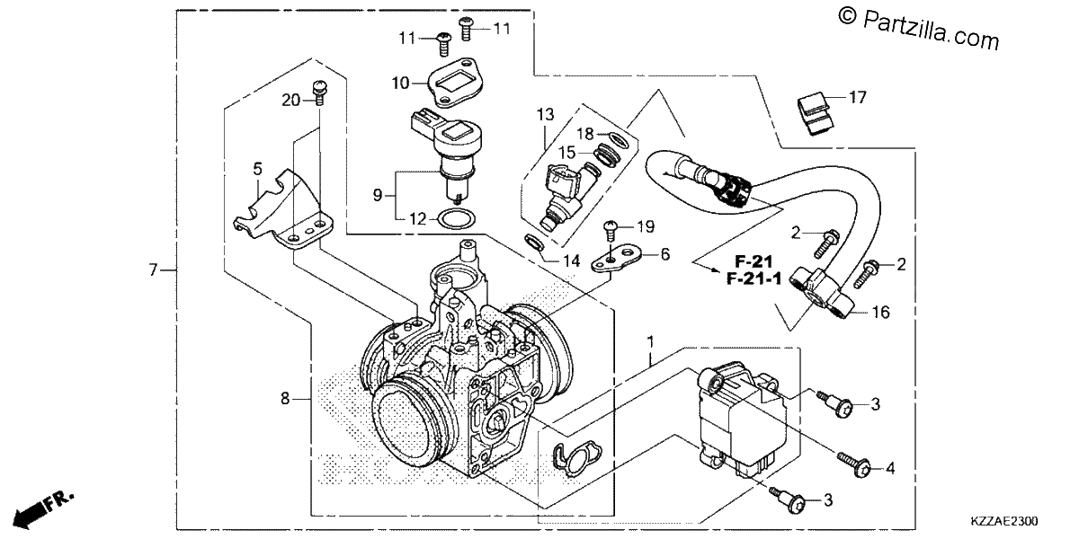 Diagrama de THROTTLE BODY