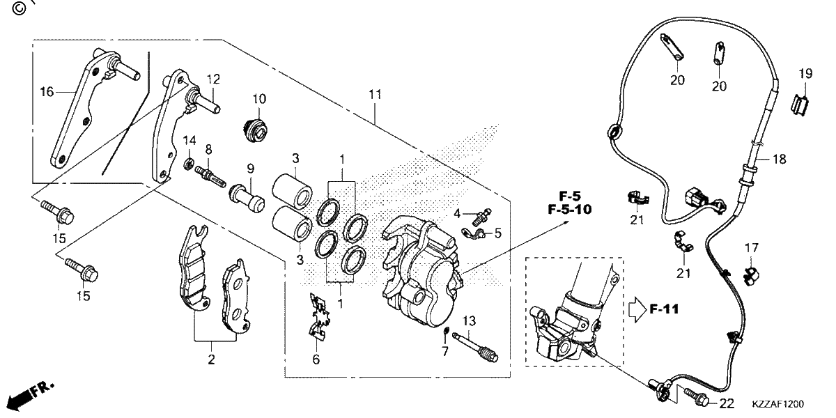 Diagrama de FRONT BRAKE CALIPER