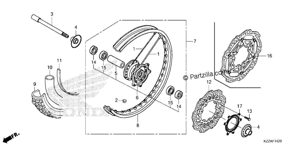 Diagrama de FRONT WHEEL