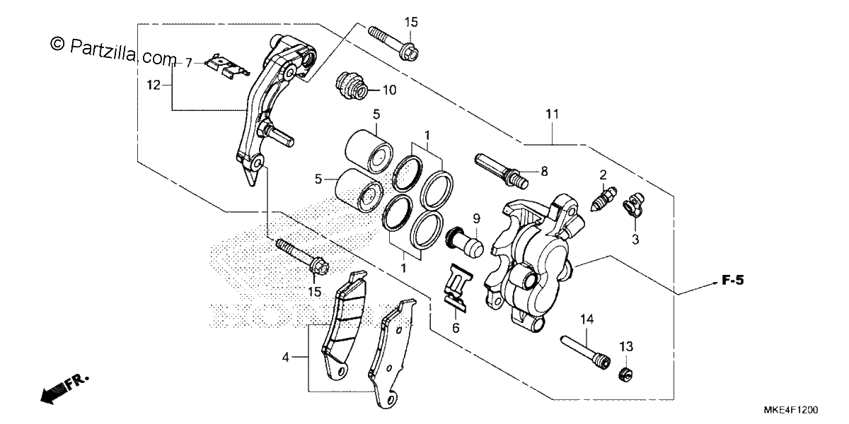 Diagrama de FRONT BRAKE CALIPER