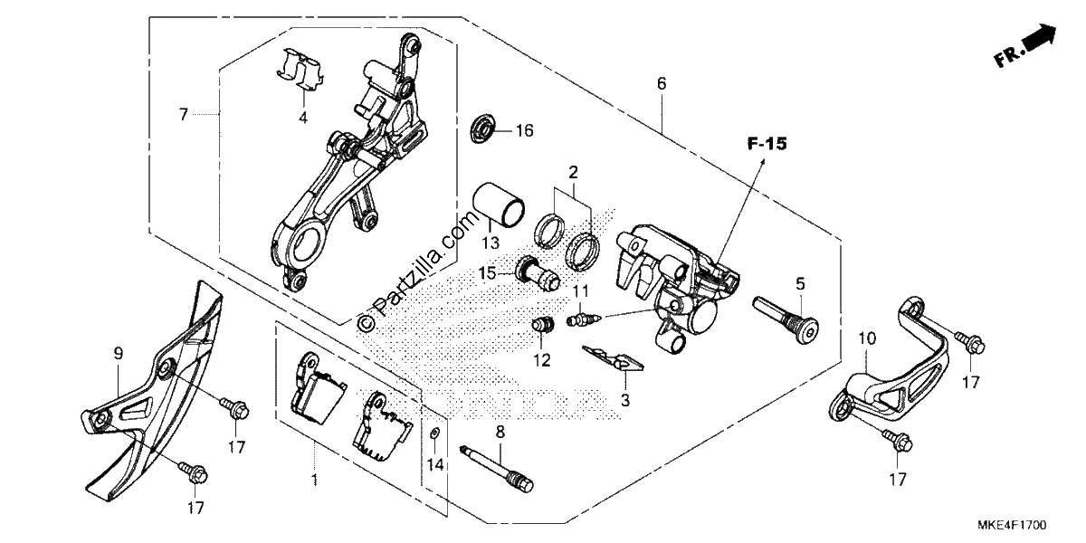 Diagrama de REAR BRAKE CALIPER