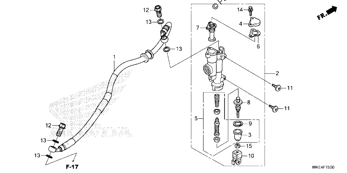 Diagrama de REAR BRAKE MASTER CYLINDER
