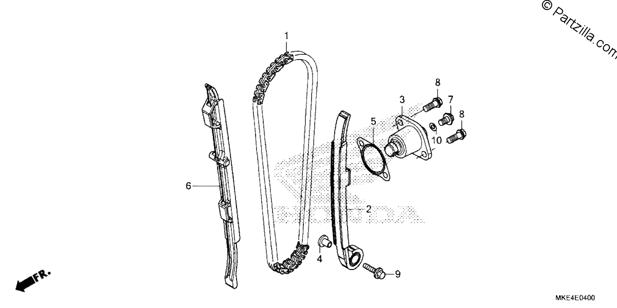 Diagrama de CAM CHAIN TENSIONER