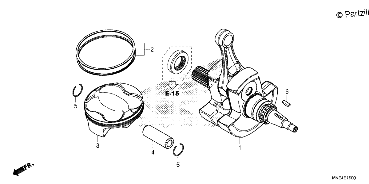 Diagrama de CRANKSHAFT PISTON