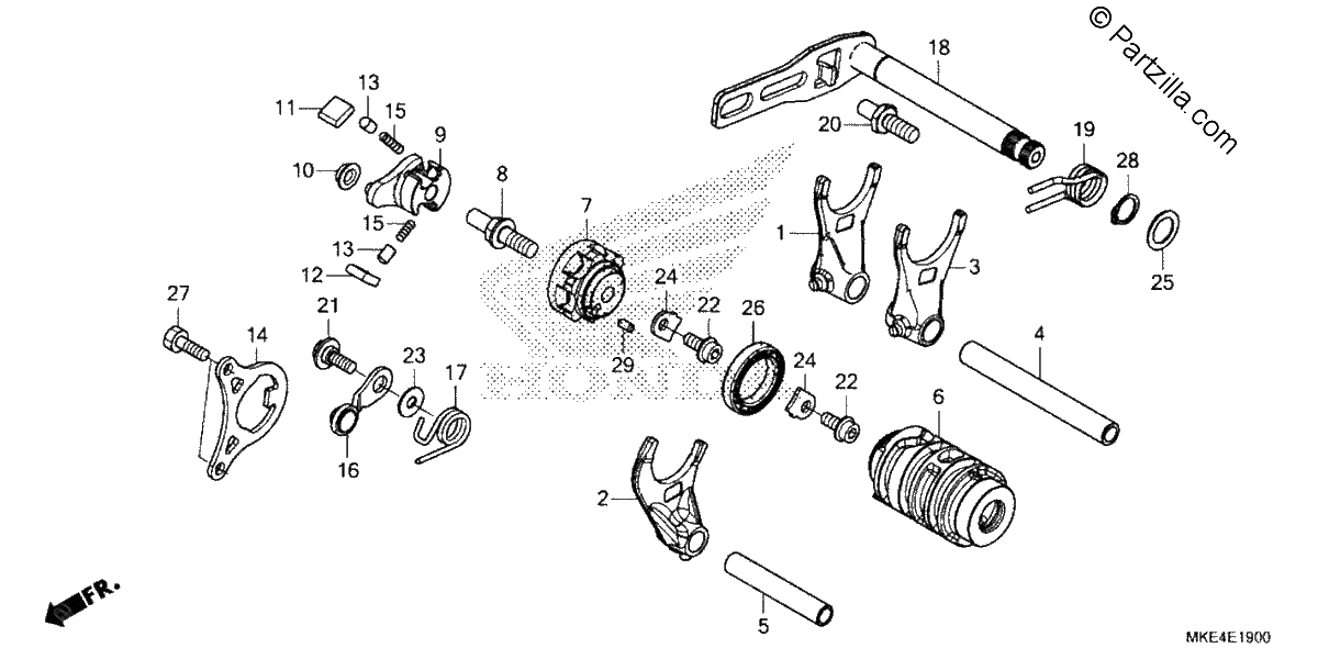 Diagrama de GEARSHIFT DRUM