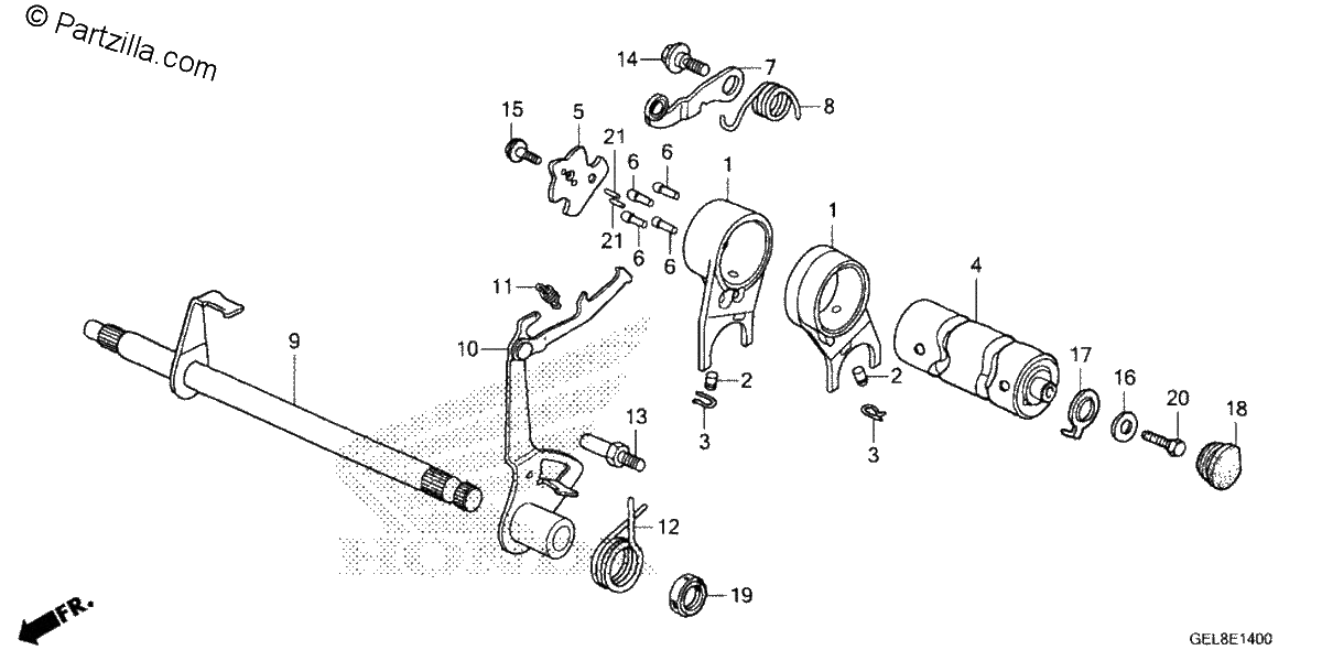 Diagrama de GEARSHIFT DRUM