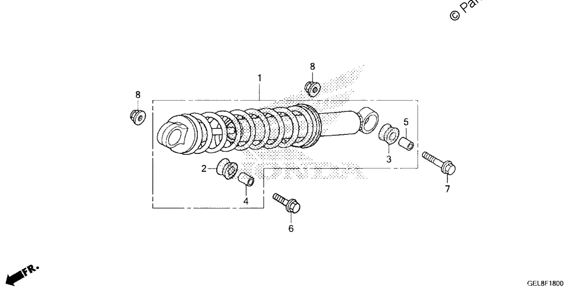 Diagrama de REAR SHOCK ABSORBER