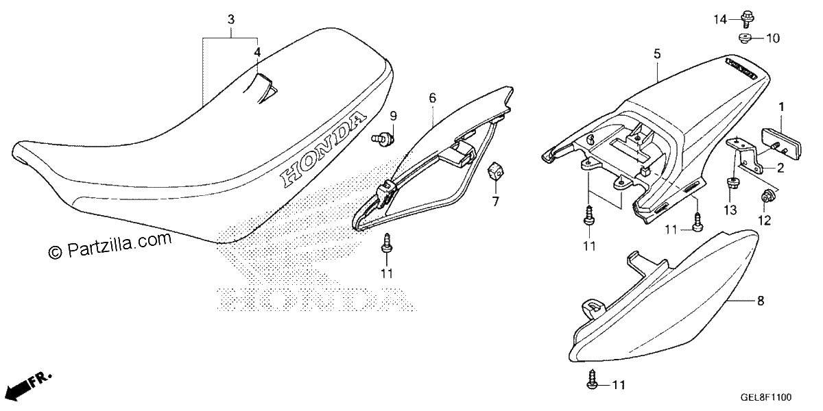 Diagrama de SEAT REAR FENDER