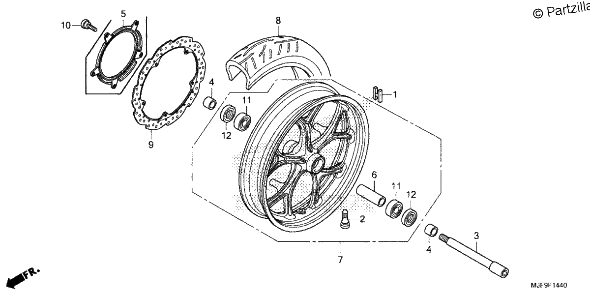 Diagrama de FRONT WHEEL