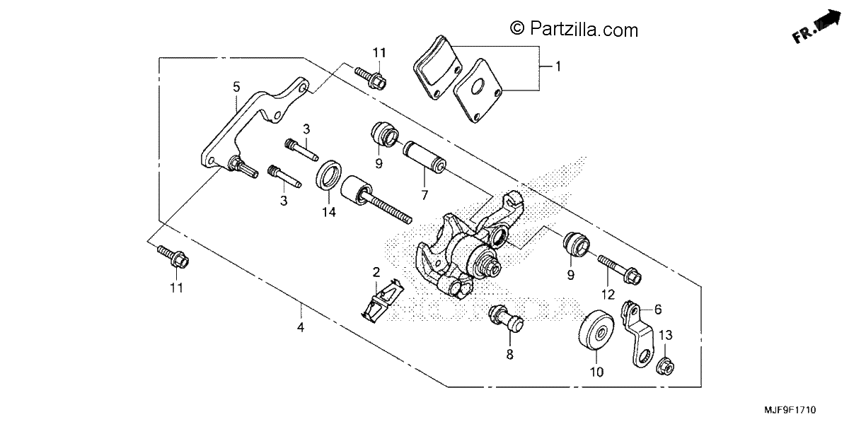 Diagrama de PARKING BRAKE CALIPER