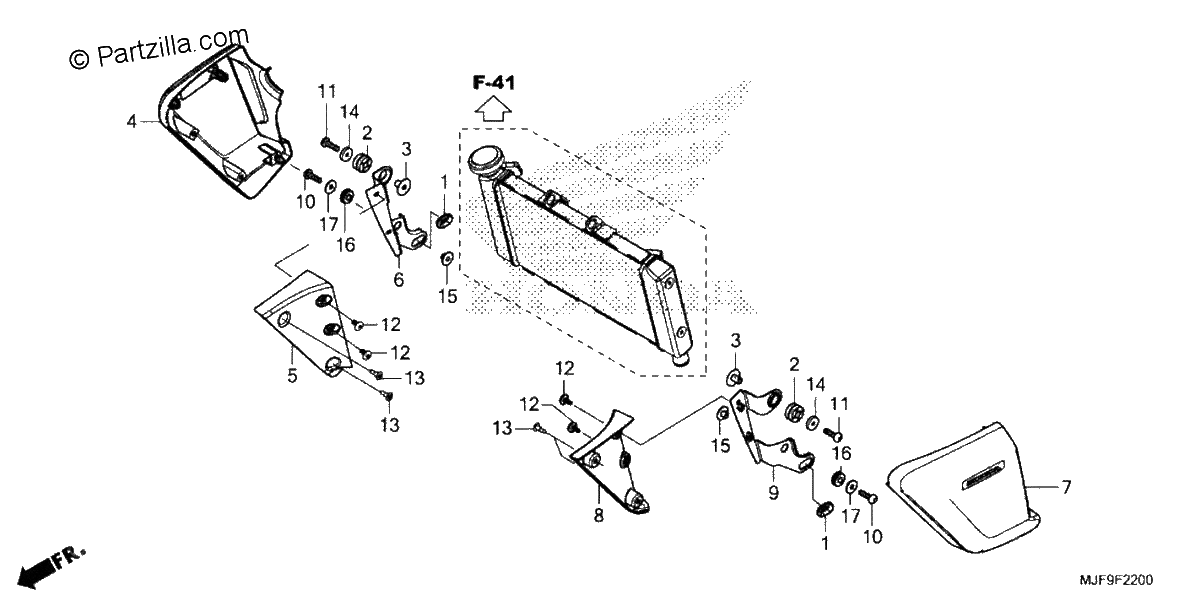 Diagrama de RADIATOR COVER